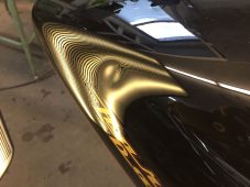 Harley-Davidson motorcycle fuel tank after paintless dent repair in Fife Lake, MI by Collins Dent Werks